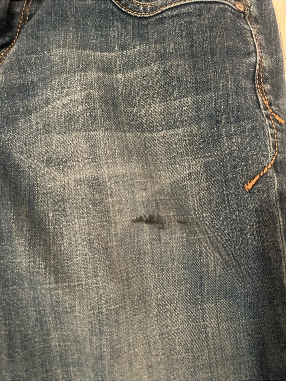 Express Women's Denim Bootcut Jeans with Dark Embroidered Pocket